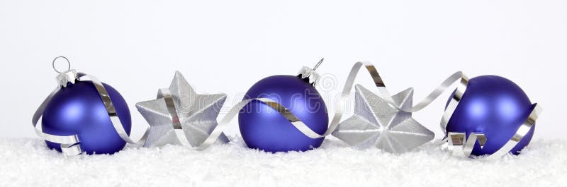 Blue christmas balls