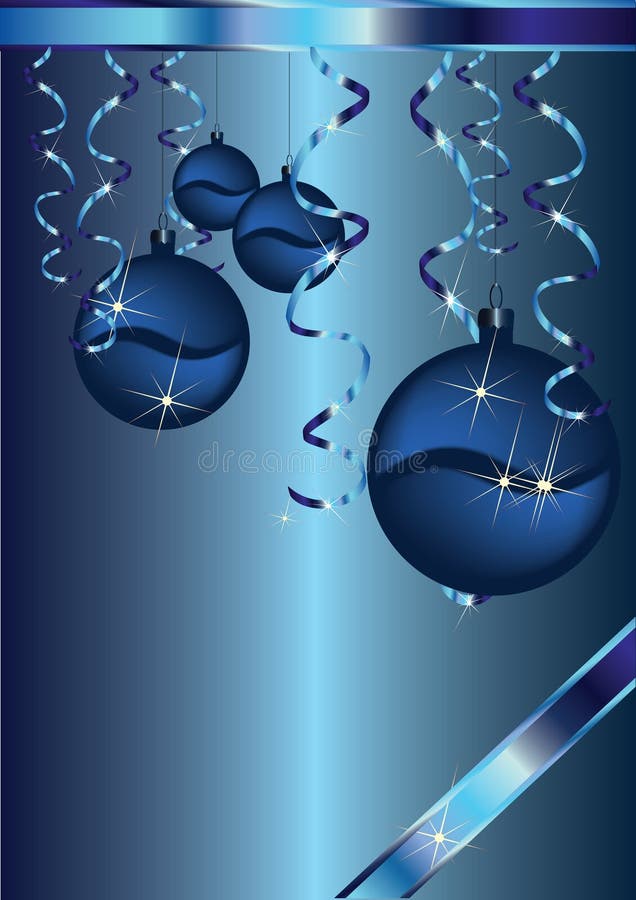 Blue christmas baubles