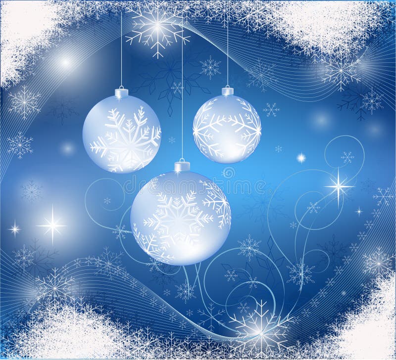 Blue christmas card