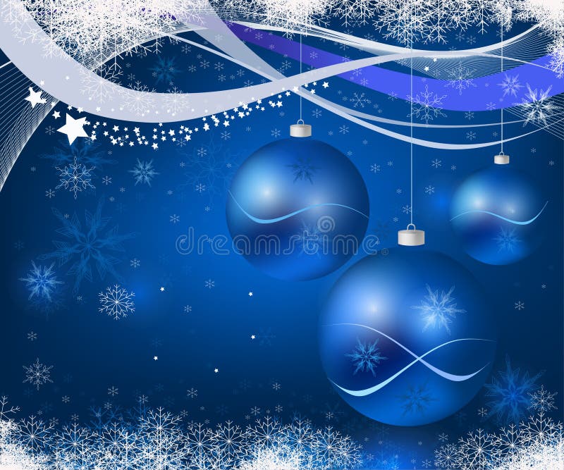 Blue christmas card