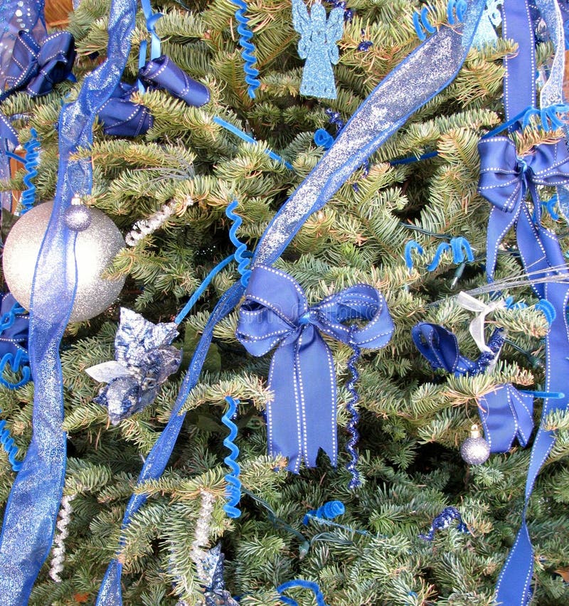 Blue Christmas decorations stock image. Image of shine - 17240891