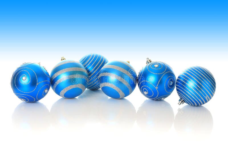 Blue Christmas ornaments. stock photo. Image of xmas 11473634