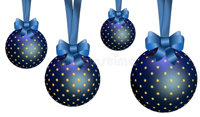 Blue Christmas Ornaments.