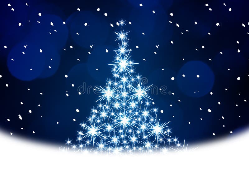 Blue Christmas Tree Illustration Stock Illustration Illustration of design, celebration 6912001