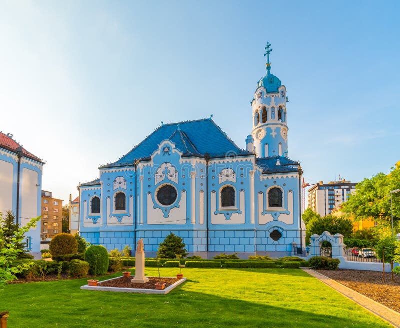 Blue Church in the Old Town in Bratislava, Slovakia