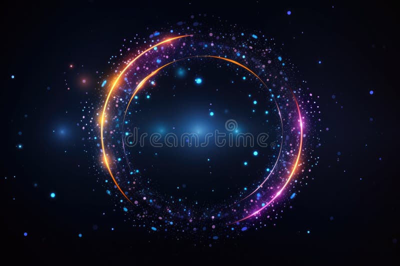 Fundal abstract cu linie circulară albastră. ai generativ. generate de