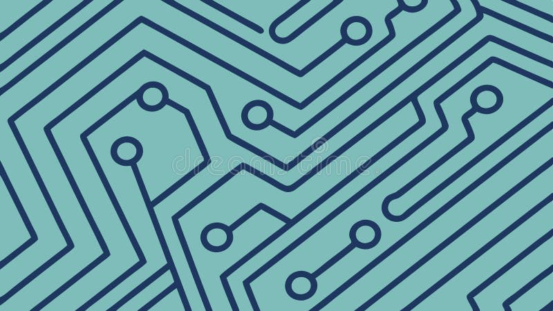Blue circuit board pattern. Digital technology background vector. vector design Generative AI stock illustration