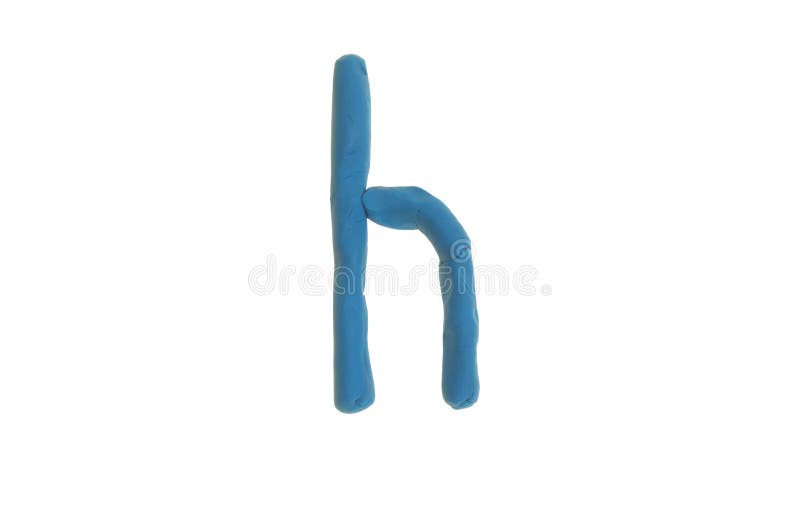 Blue Clay Lower Case Letter H Stock Image - Image of color, numbers ...