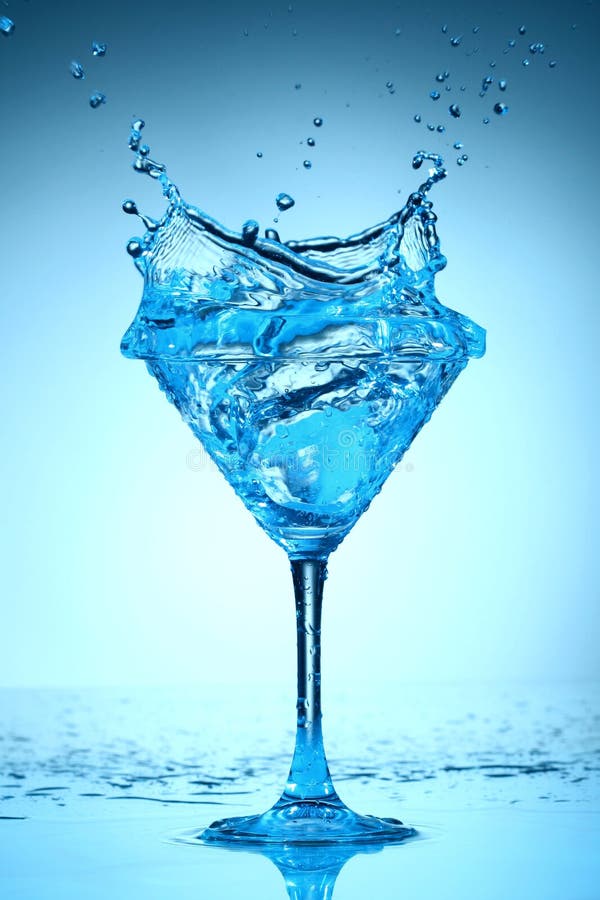 Blue coctail splash