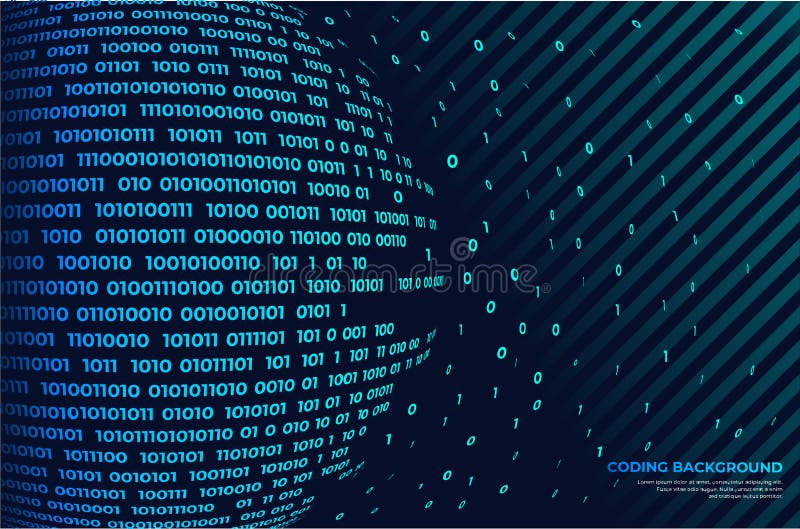 Blue coding background abstract coding background modern abstract