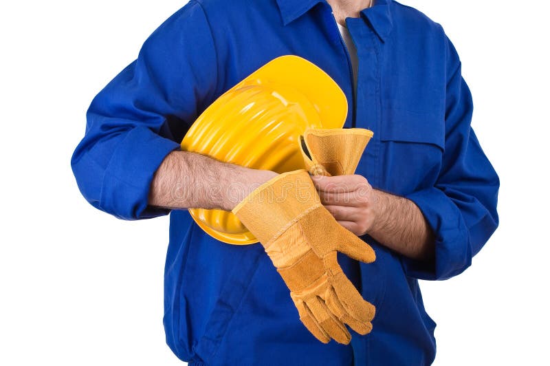 Blue collar worker. stock photo. Image of employee, blue - 34433638