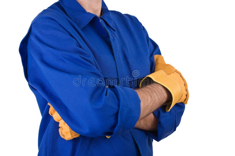 Blue collar worker. stock image. Image of overalls, mechanic - 34460249