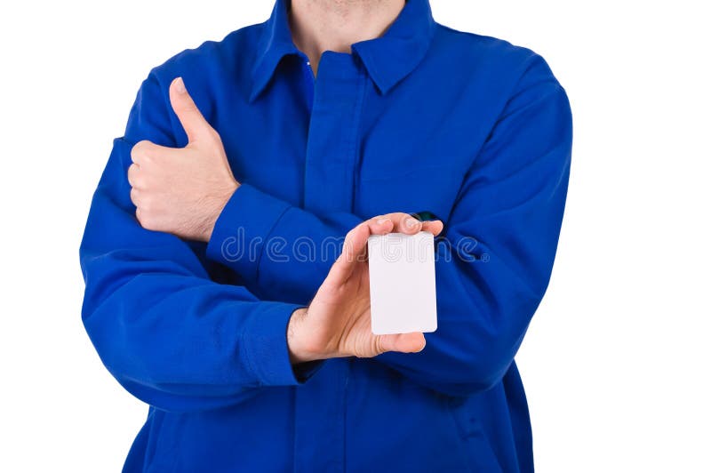 Blue collar worker. stock images