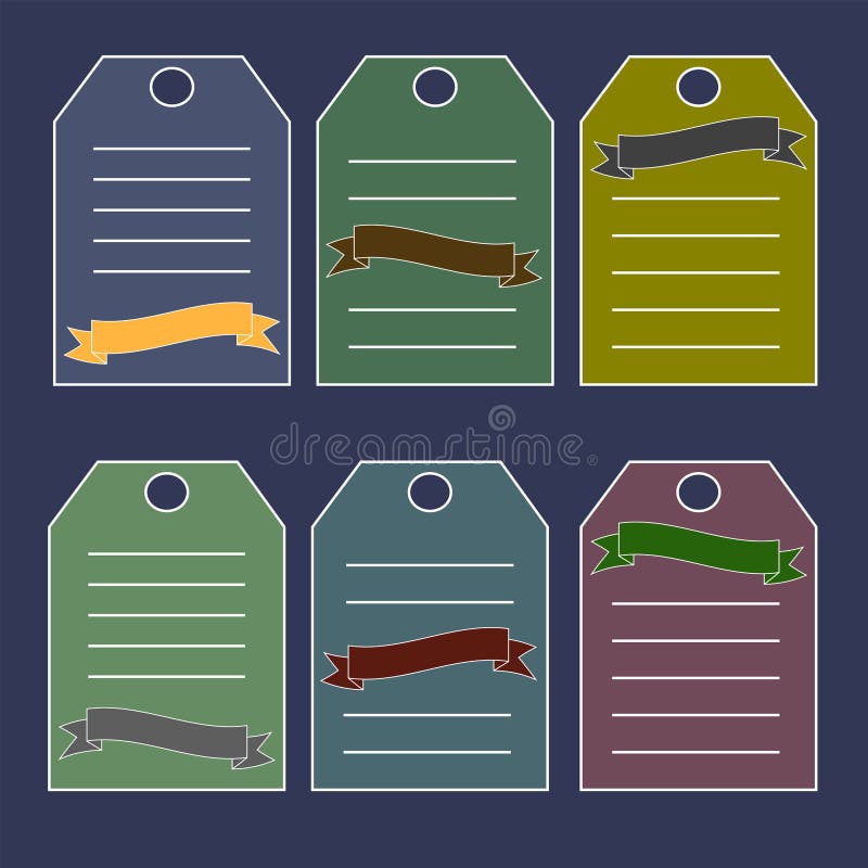 Blue color clothing labels vector illustration