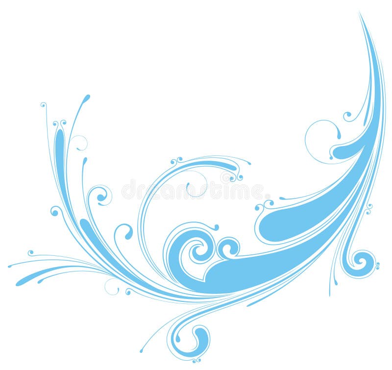 Blue color flourish stock vector. Illustration of colour - 10828058