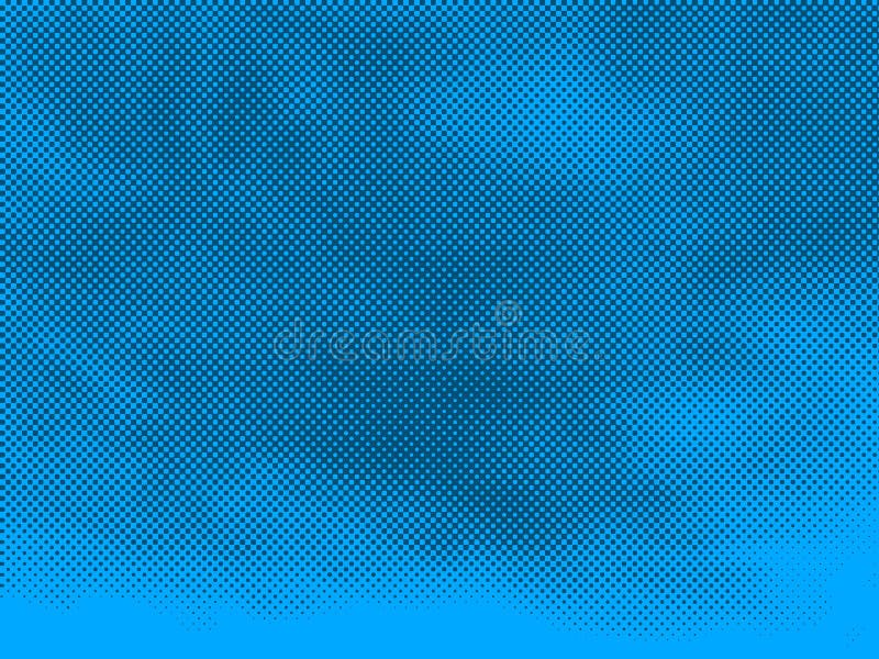 Blue color halftone comic book cover background dotted gradient empty blank design element retro texture design