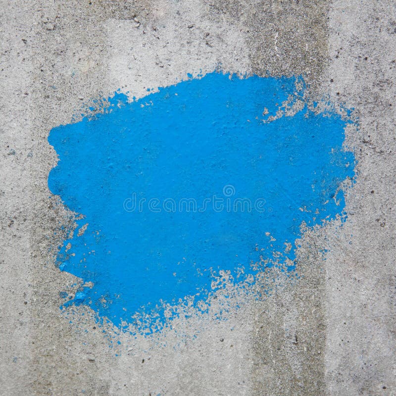 Blue Color Painted on Cement Wall with Copy Space for Yours Design