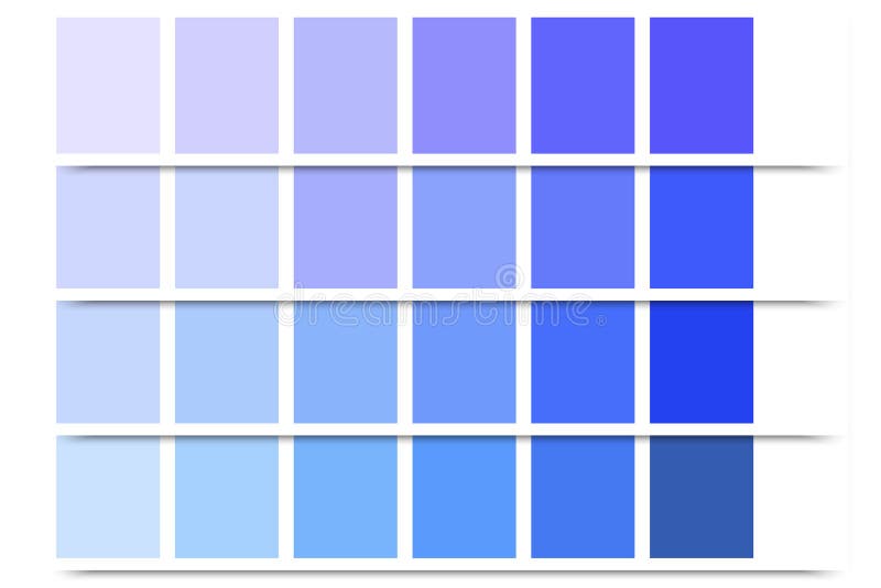 Blue Color Palette. Design Element. Pastel Color Sky. Vector
