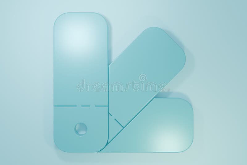Blue Color palette guide icon isolated on blue background. Minimalism concept. 3D render illustration royalty free illustration