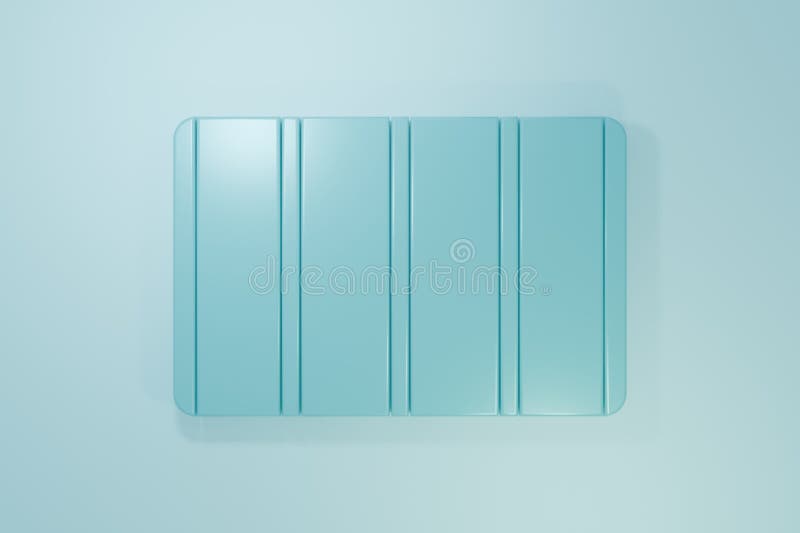 Blue Color palette guide icon isolated on blue background. Modular grid. Minimalism concept. 3D render illustration royalty free illustration