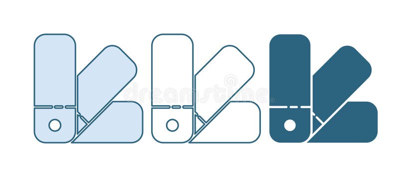 Blue Color palette guide icon isolated on white background. Vector vector illustration