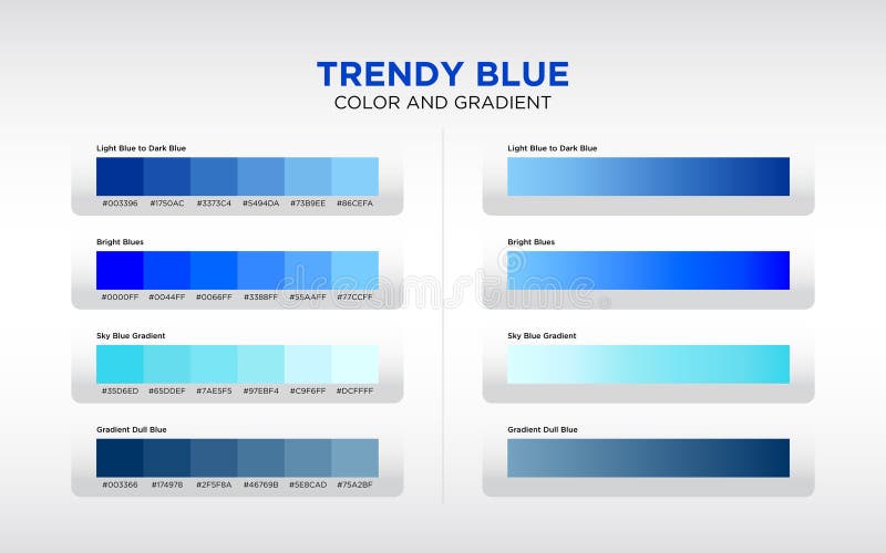 Light Blue To Dark Blue Color Palette