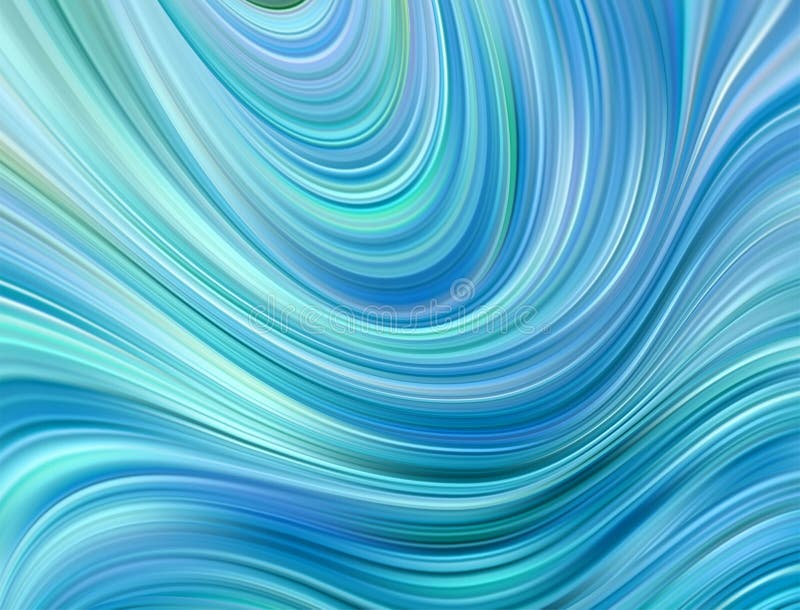 Blue color water Abstract smooth wave. Curve flow motion. Vector illustration stock illustration