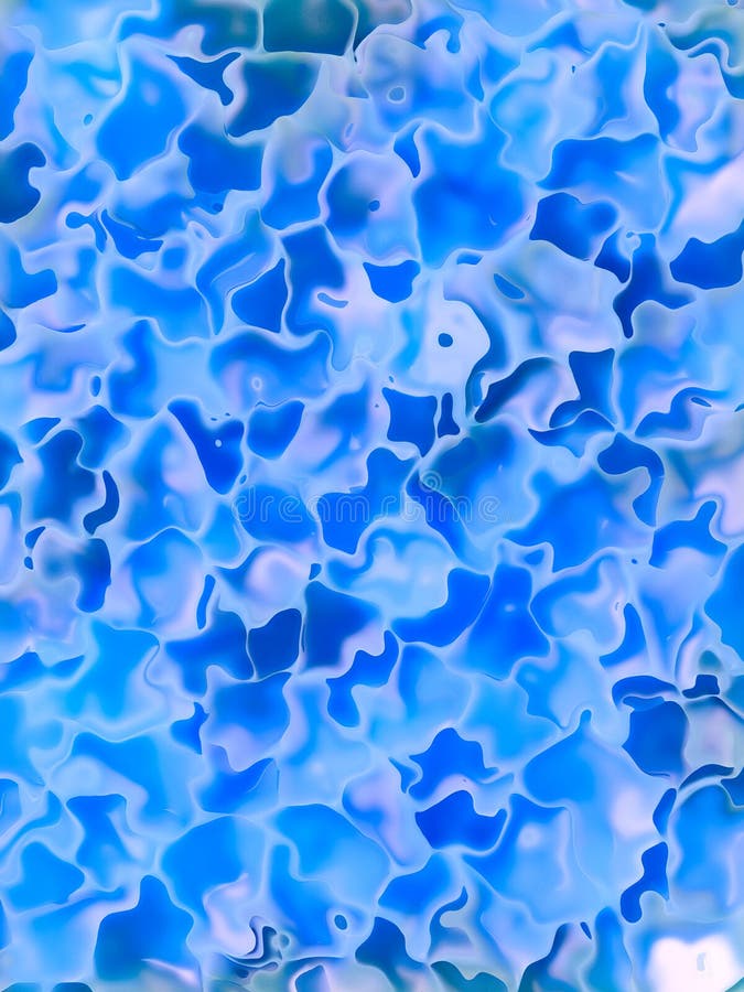 Blue colored organic voronoi pattern. Digital illustration, futuristic organic surface design. 3d rendering vector illustration