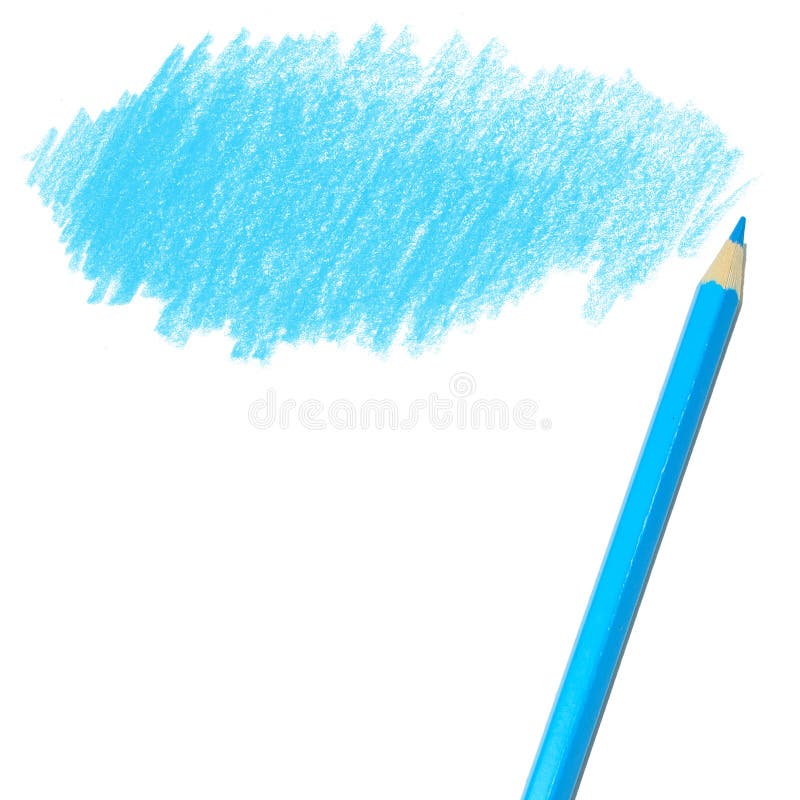 Blue colored pencil drawing