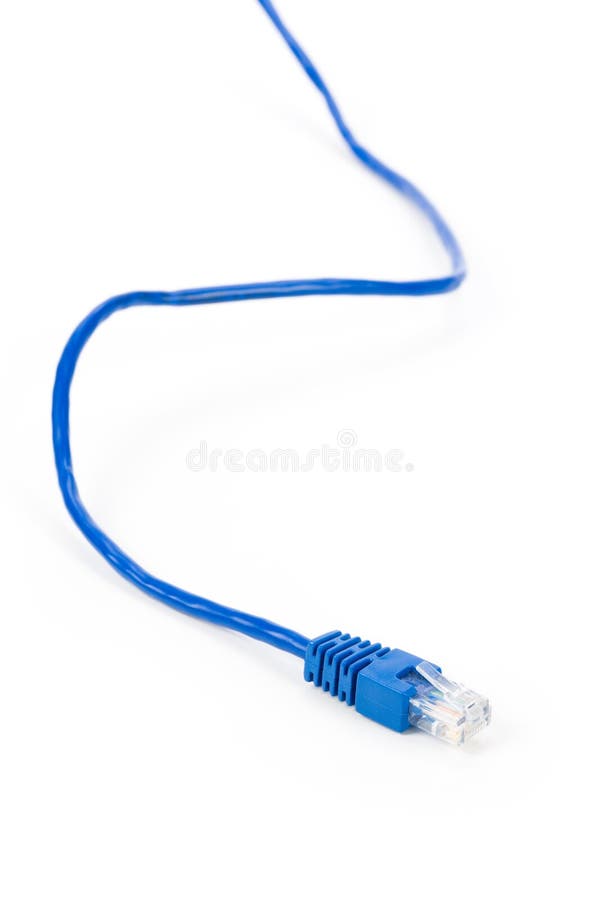 Blue Computer Cable royalty free stock images
