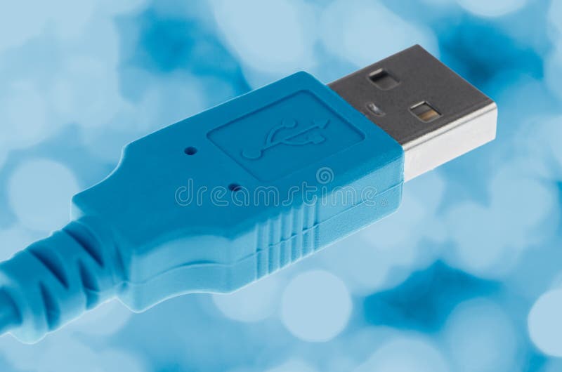 Blue Computer USB 3.0 Cable Stock Photo Image of wire, blue 18194228