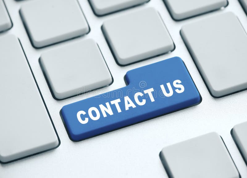 Blue contact us button stock illustration Blue contact us button stock illustration