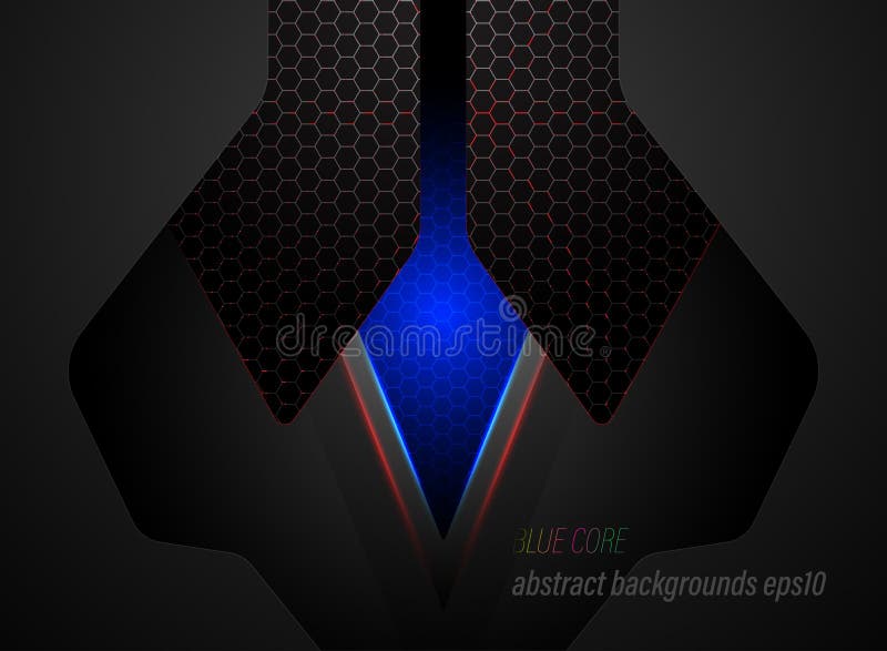 Blue core tech scene vector design