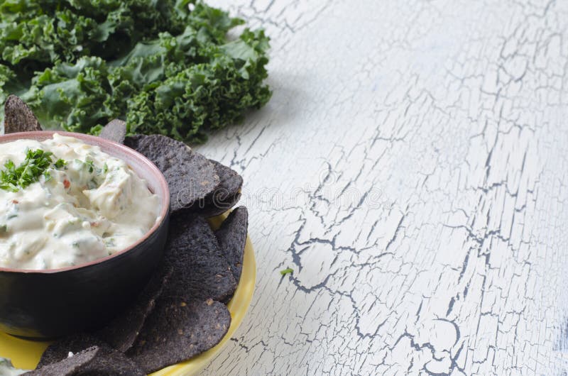 Blue corn tortilla chips stock image. Image of appetizer 52075905