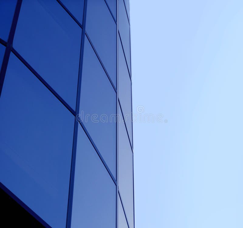 Blue corporate building