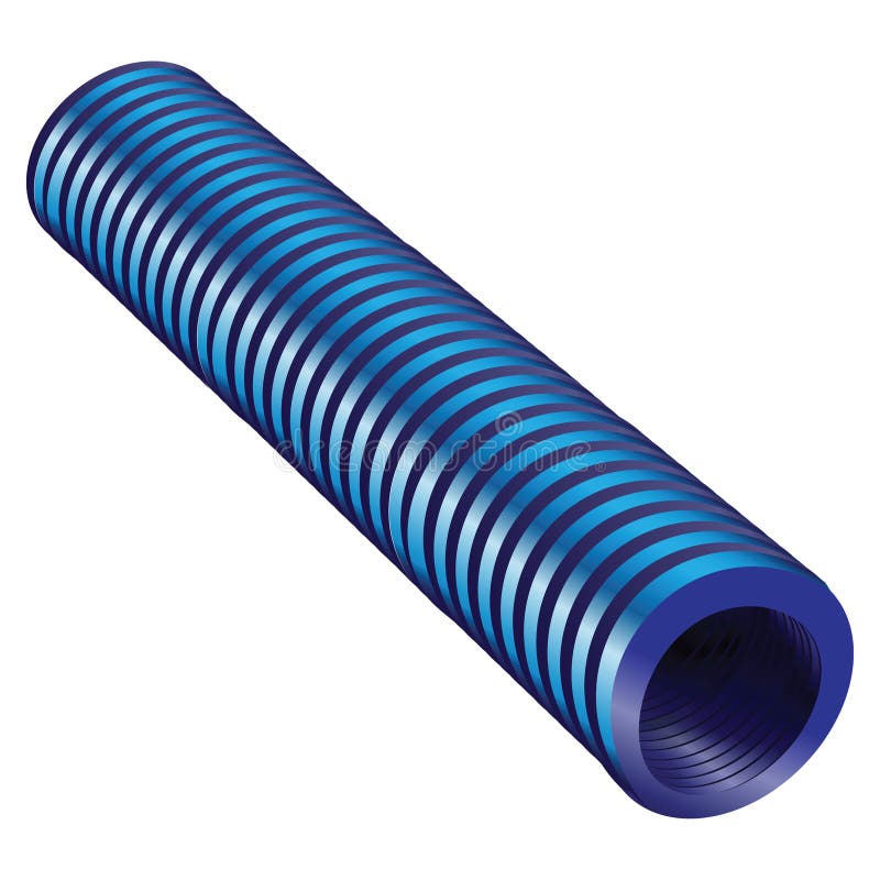 Blue corrugated tube