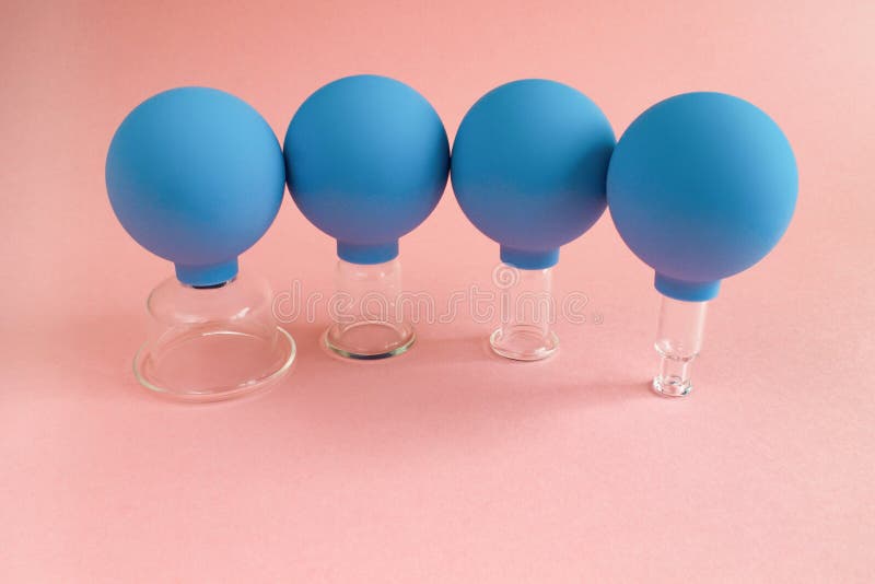 Download Blue Cosmetic Vacuum Jars Of Different Sizes Made Of Glass ...