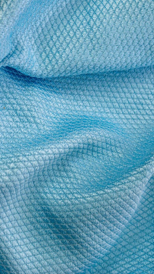 Blue cotton fabric with an interesting pattern vector illustration