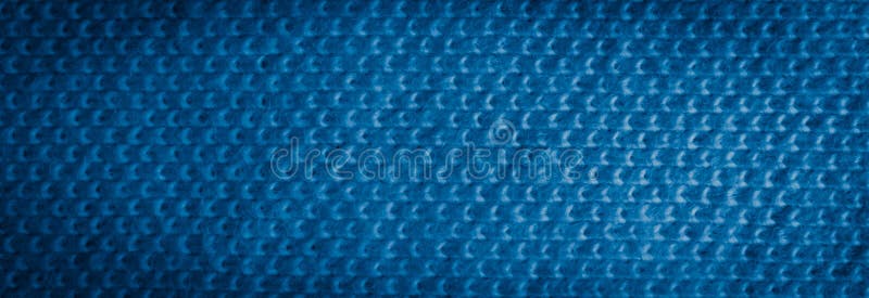 Blue cotton fabric with visible details. background or texture royalty free stock image