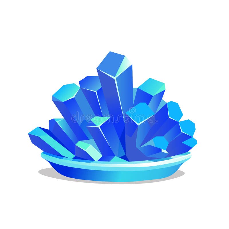 Blue Crystals of Copper Sulfate Stock Vector Illustration of clean