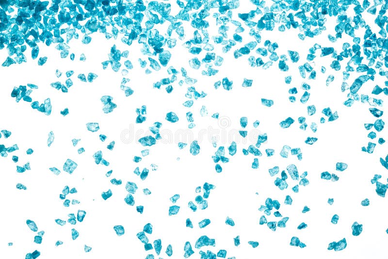 Blue Crystals of Sea Salt on White Background Stock Image Image of