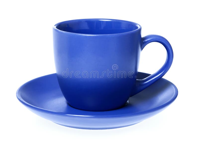Blue cup stock image. Image of coffe, color, white, closeup 7884777