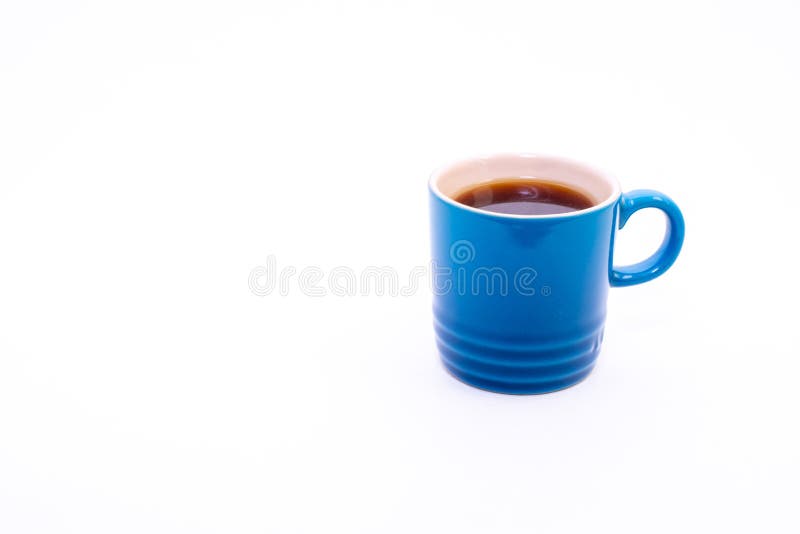 Blue cup of coffee stock photo. Image of lifestyle, roasted 167193556