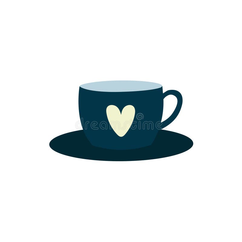 coffee cup and saucer clipart heart