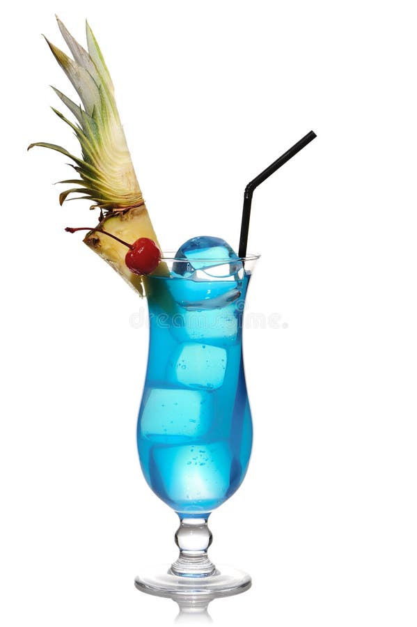 Blue Curacao cocktail stock photo. Image of soda, close 13027402