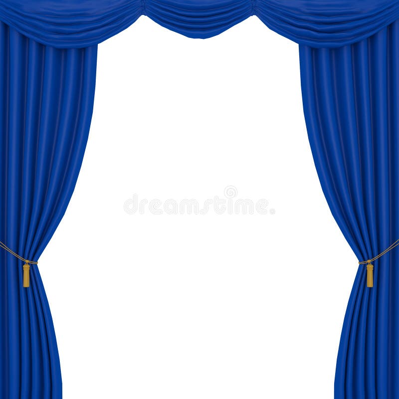 Blue curtains background stock illustration. Illustration of entrance -  56570415