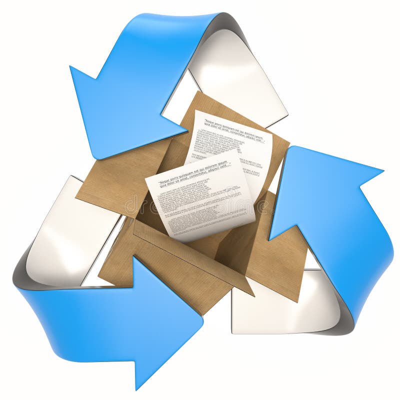 Recycling cardboard stock vector. Illustration of factory 9138647