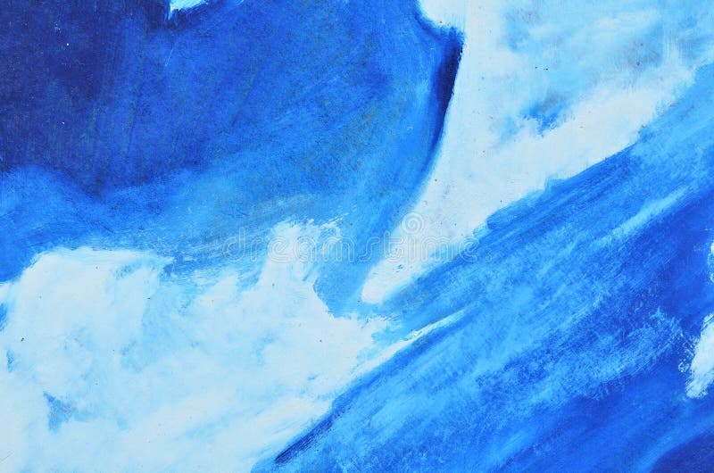 Blue, Dark Blue and White Watercolor Paint on Canvas. Stock Illustration -  Illustration of paint, splash: 116604691