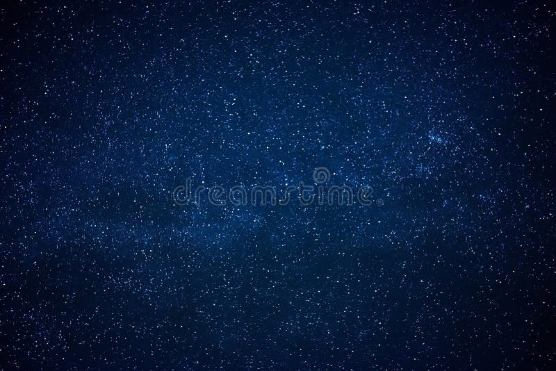 Blue dark night sky with many stars royalty free stock images