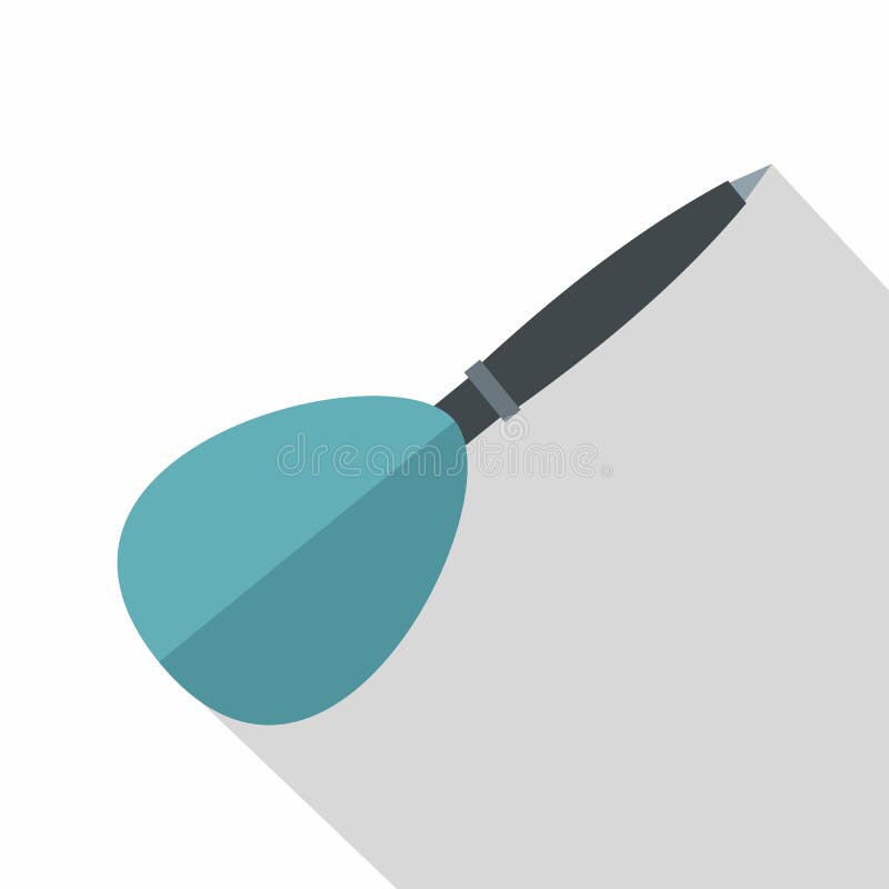 Blue dart arrow icon, flat style royalty free illustration